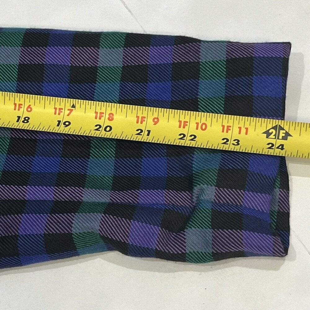 Vintage Fashion Attitudes Bright Plaid Polyester Blend Blazer Women 16 (Large) - Picture 14 of 15